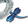 niebieskie naszyjniki stal crystal dragonfly /cobalt/ /alloys