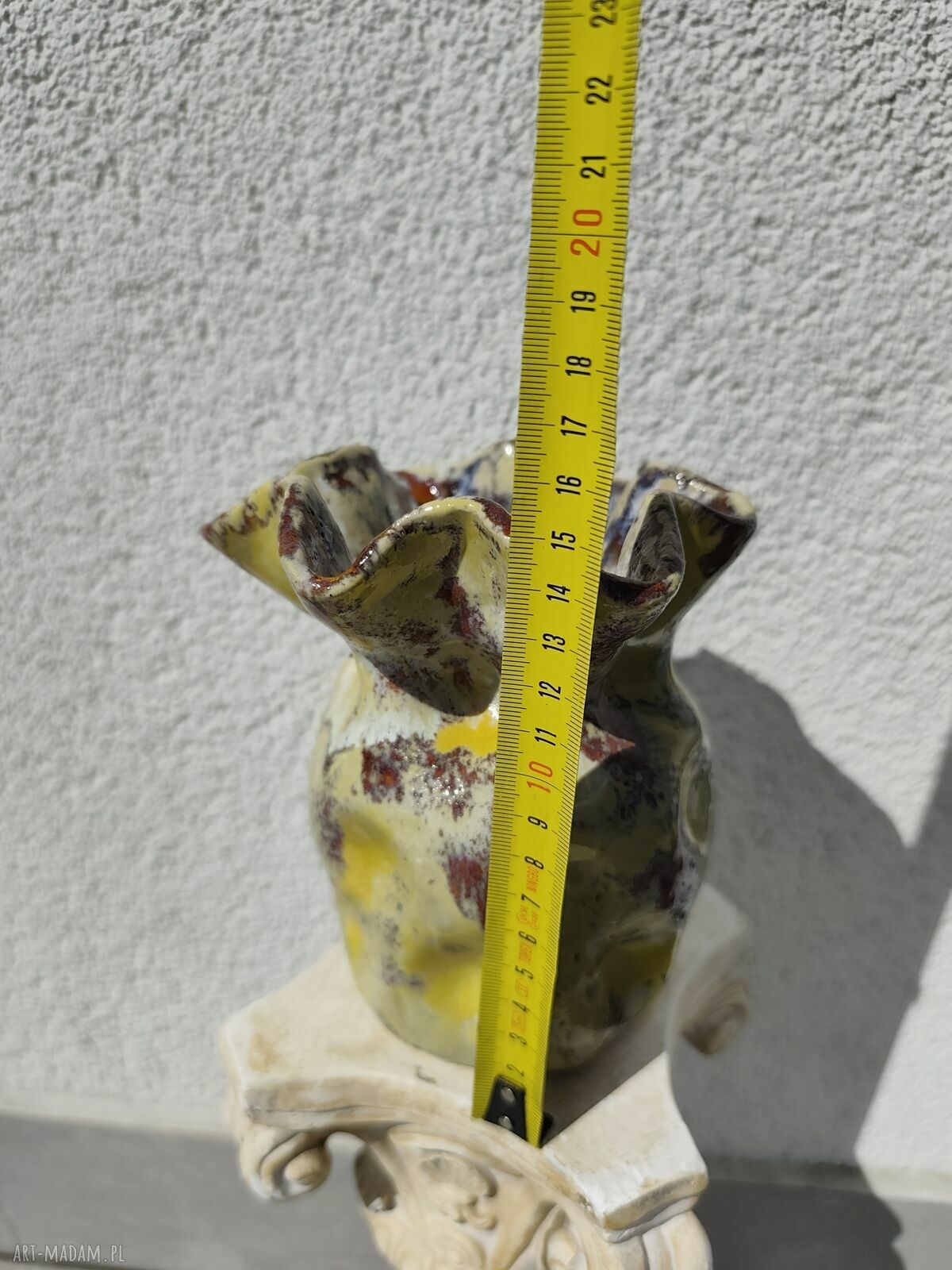 Wazon ceramiczny na kwiaty - ręczne wykonanie Wolna Chwila