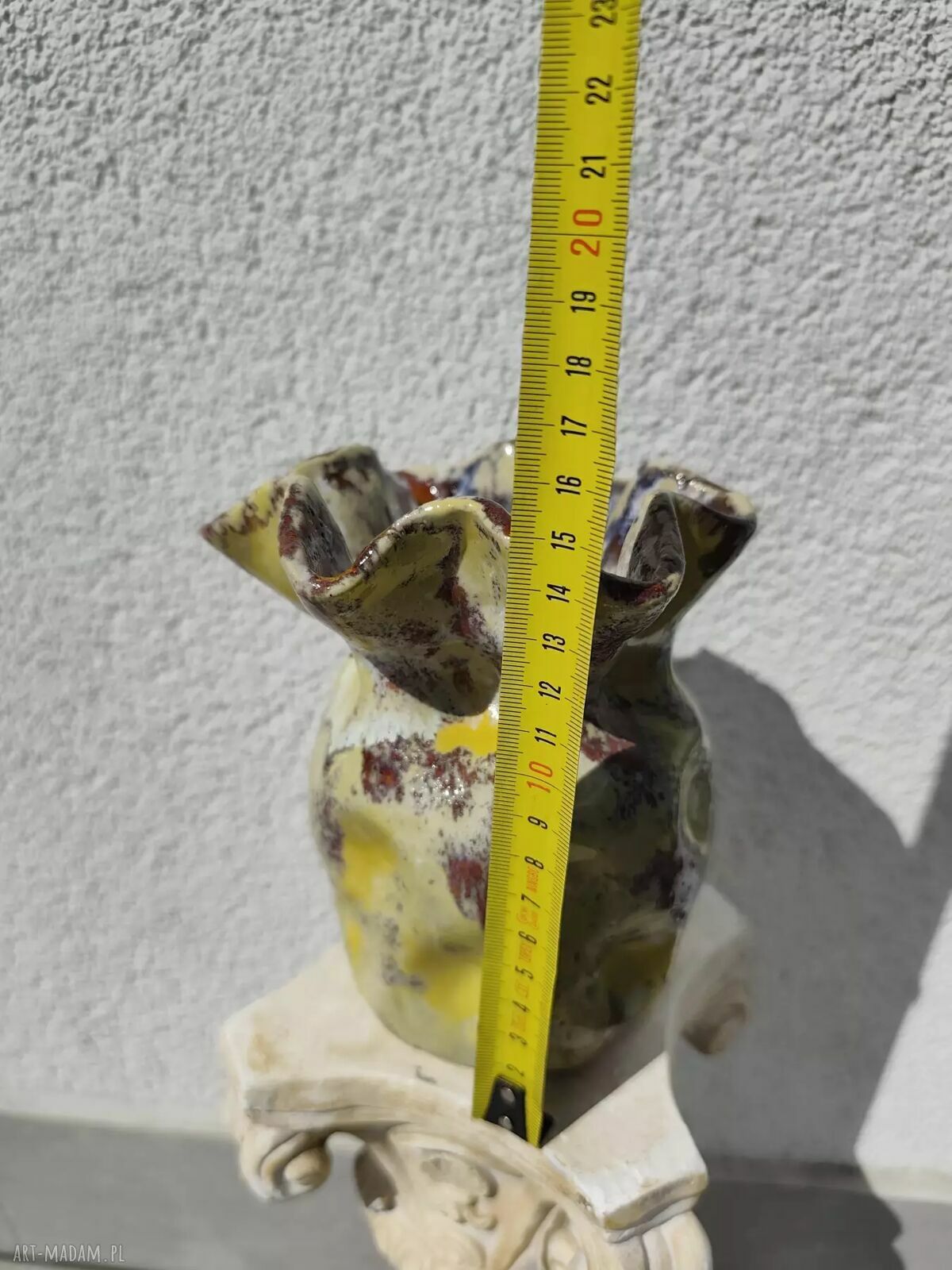Kolorowy wazon ceramiczny handmade