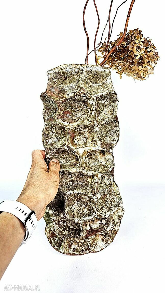 Duży wazon ceramiczny poLEPIONE z czerwonej gliny