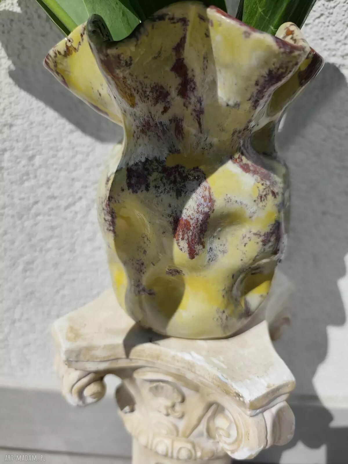 Kolorowy wazon ceramiczny handmade