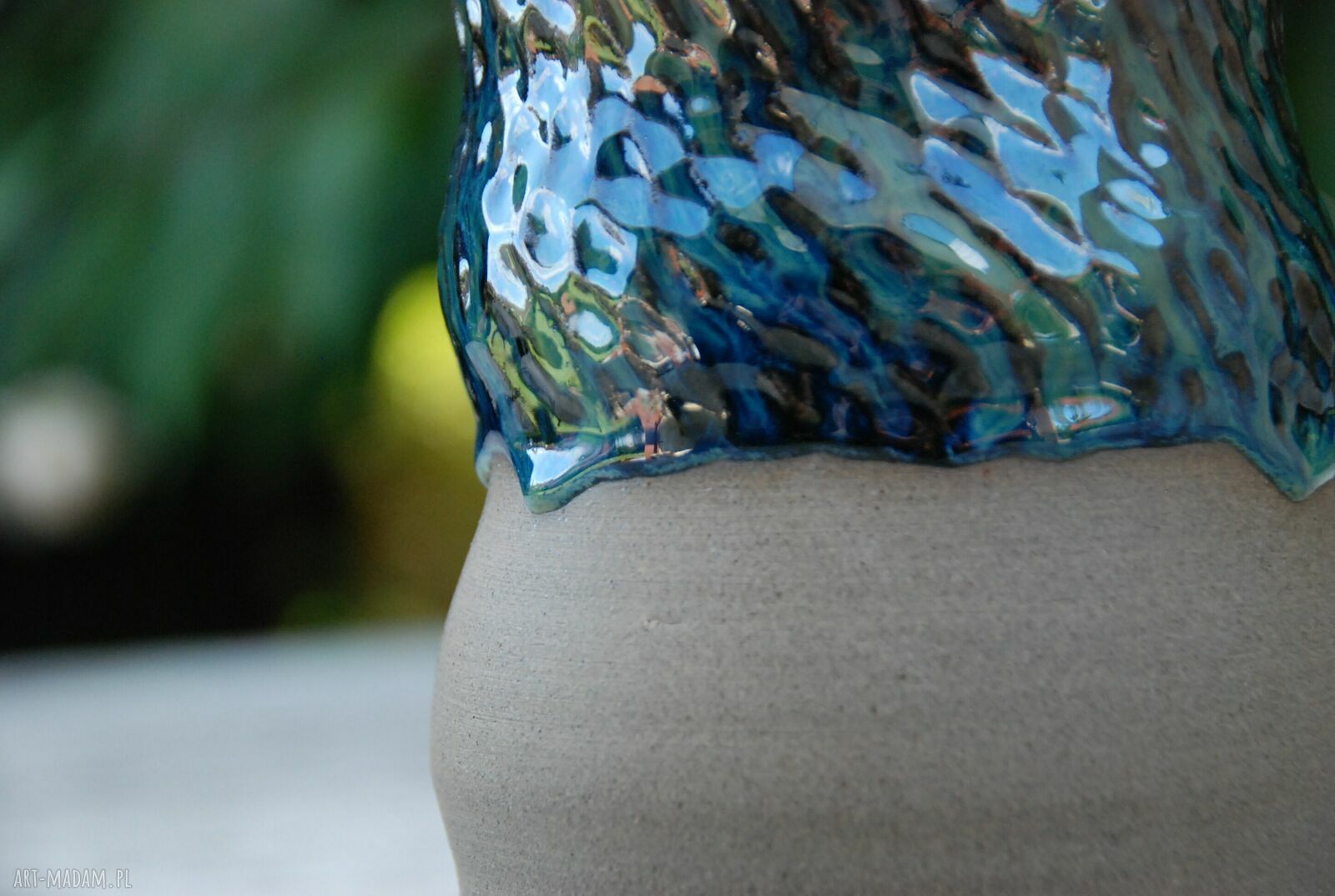Wazon ceramiczny Szara Głębia - ręcznie robiona dekoracja do domu