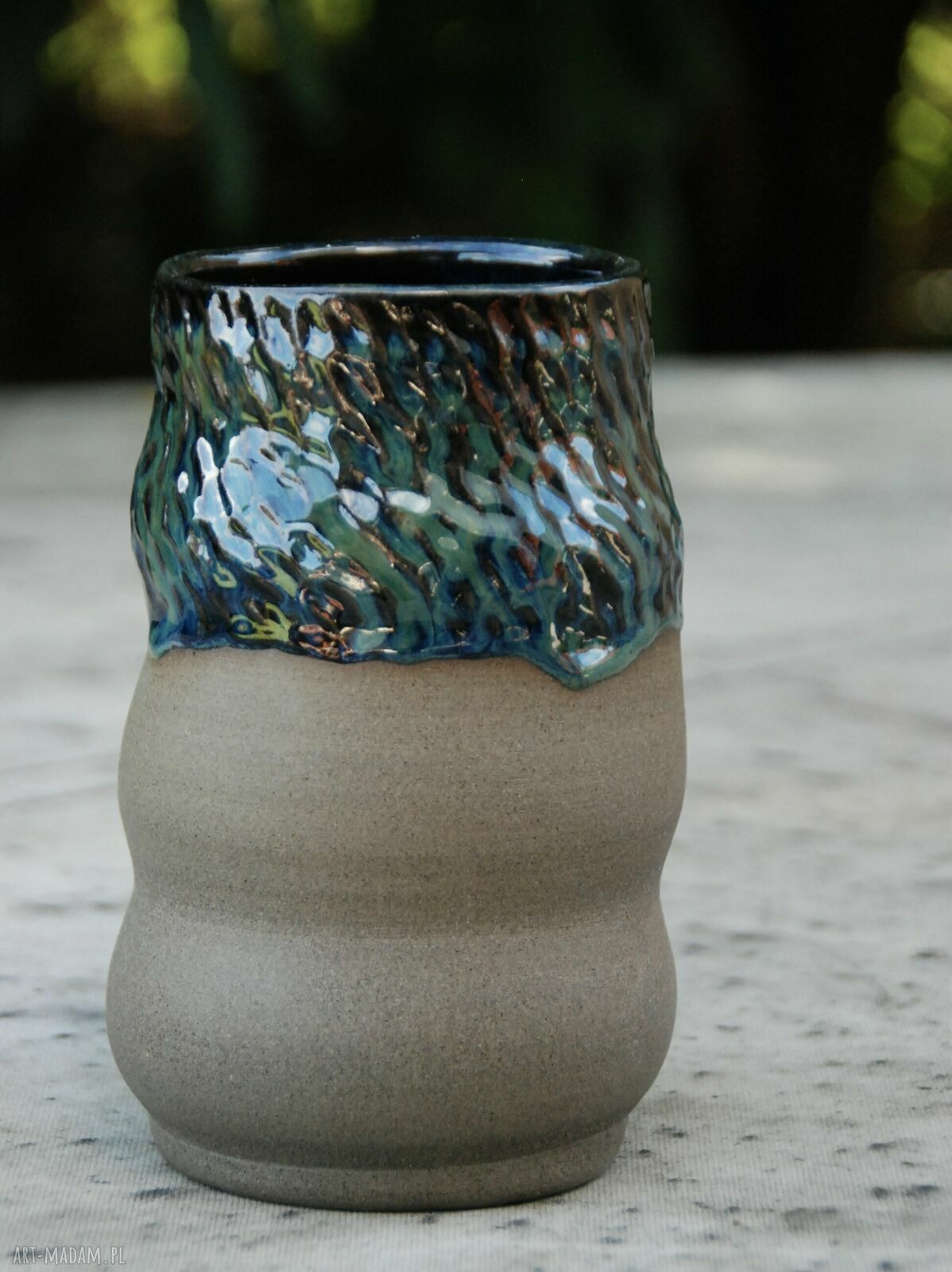 Wazon ceramiczny Szara Głębia - ręcznie robiona dekoracja do domu