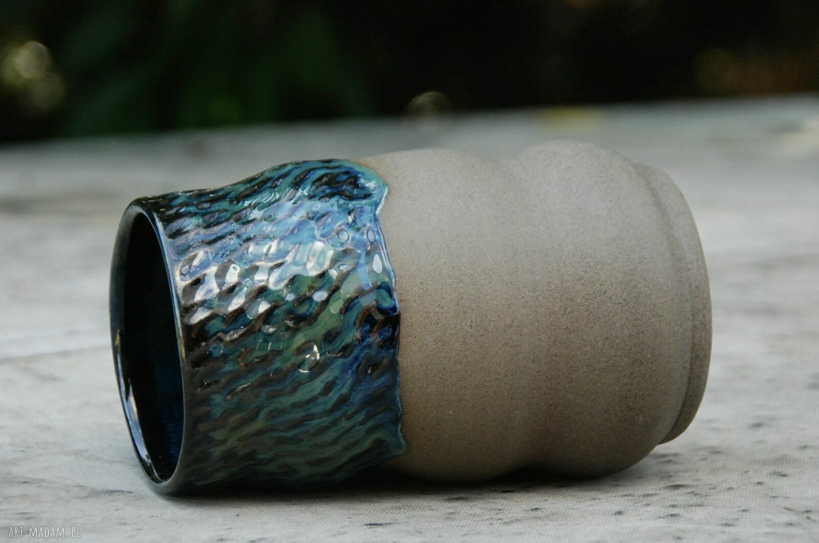 Wazon ceramiczny Szara Głębia - ręcznie robiona dekoracja do domu