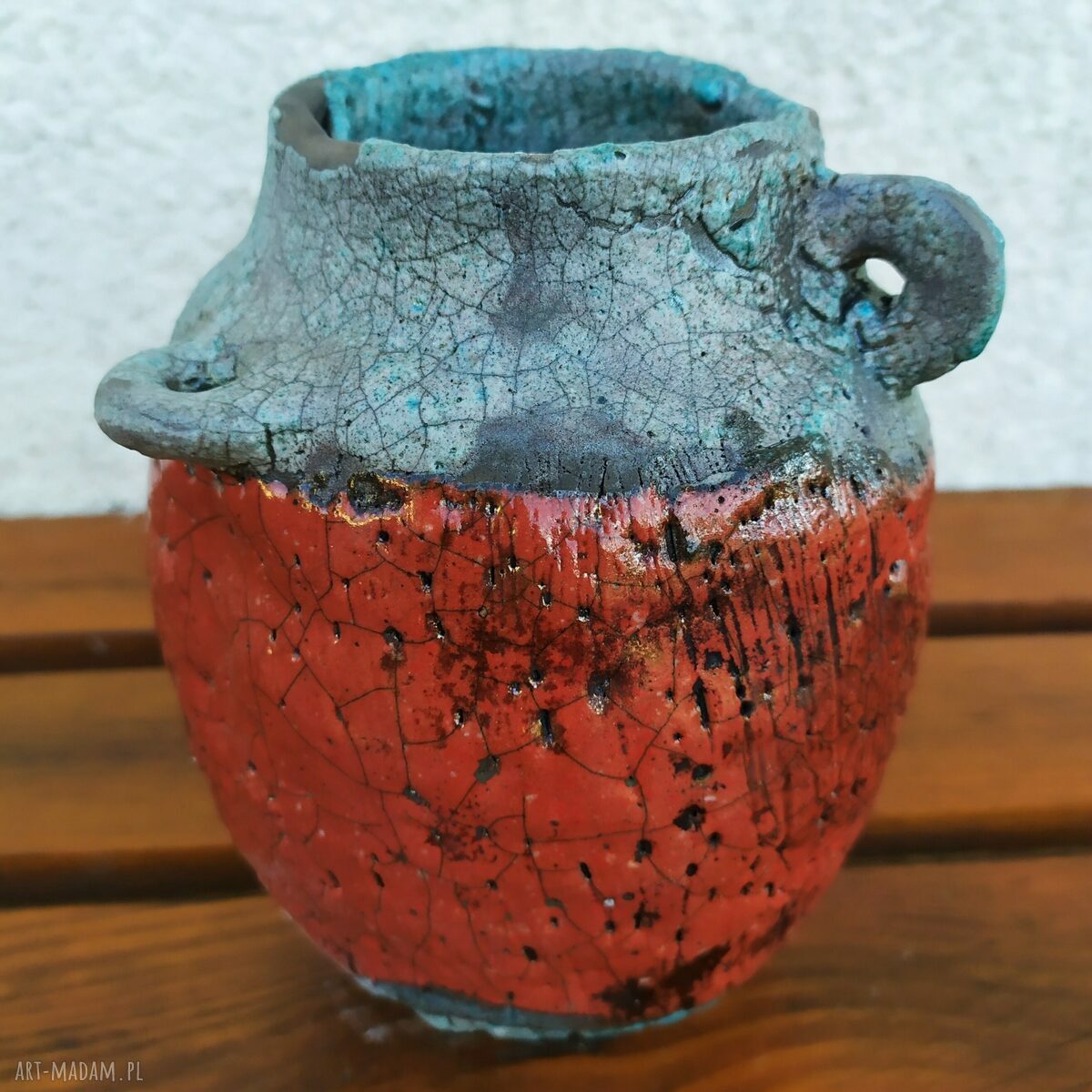 Wazonik raku "niecze" - unikatowa ceramika handmade