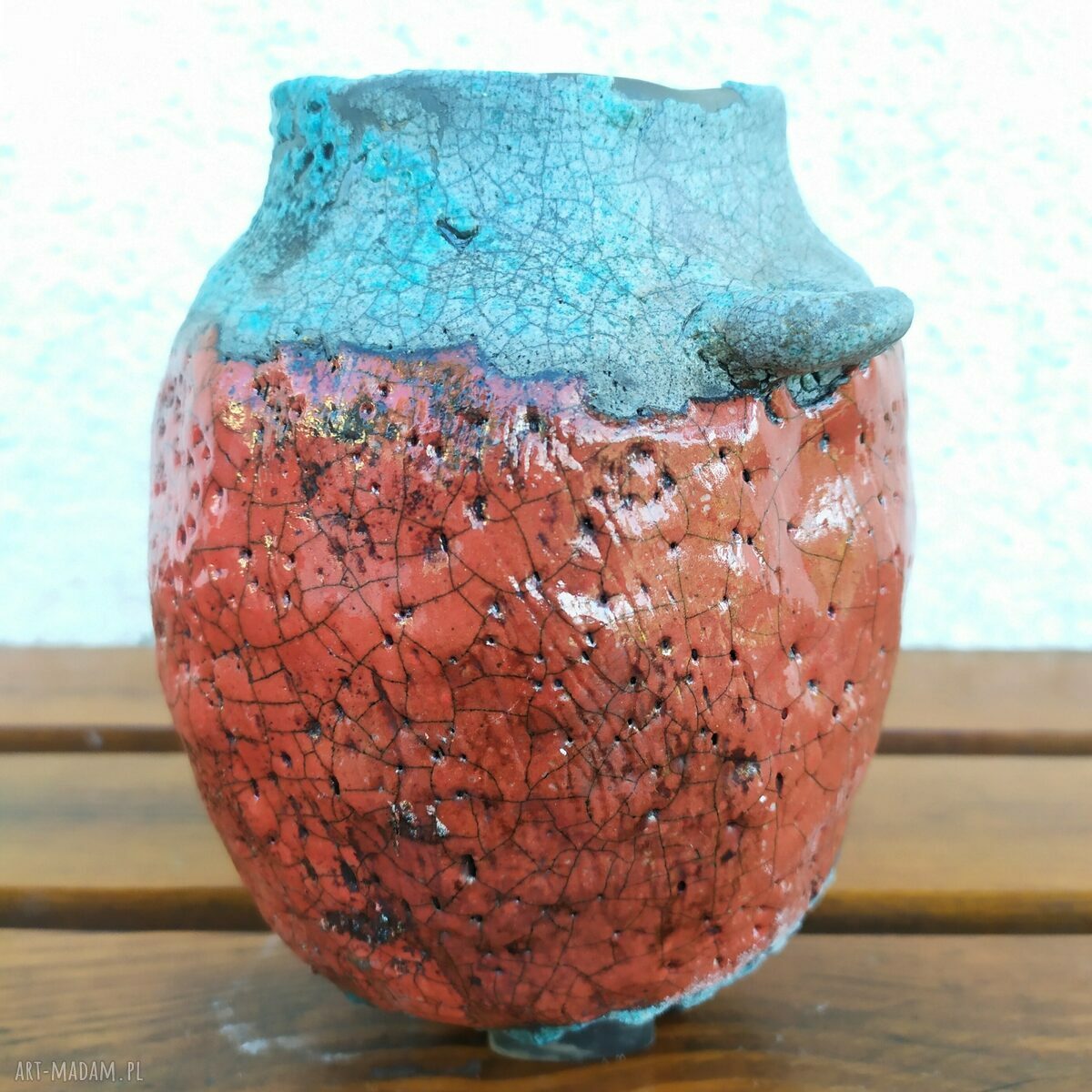 Wazonik raku "niecze" - unikatowa ceramika handmade