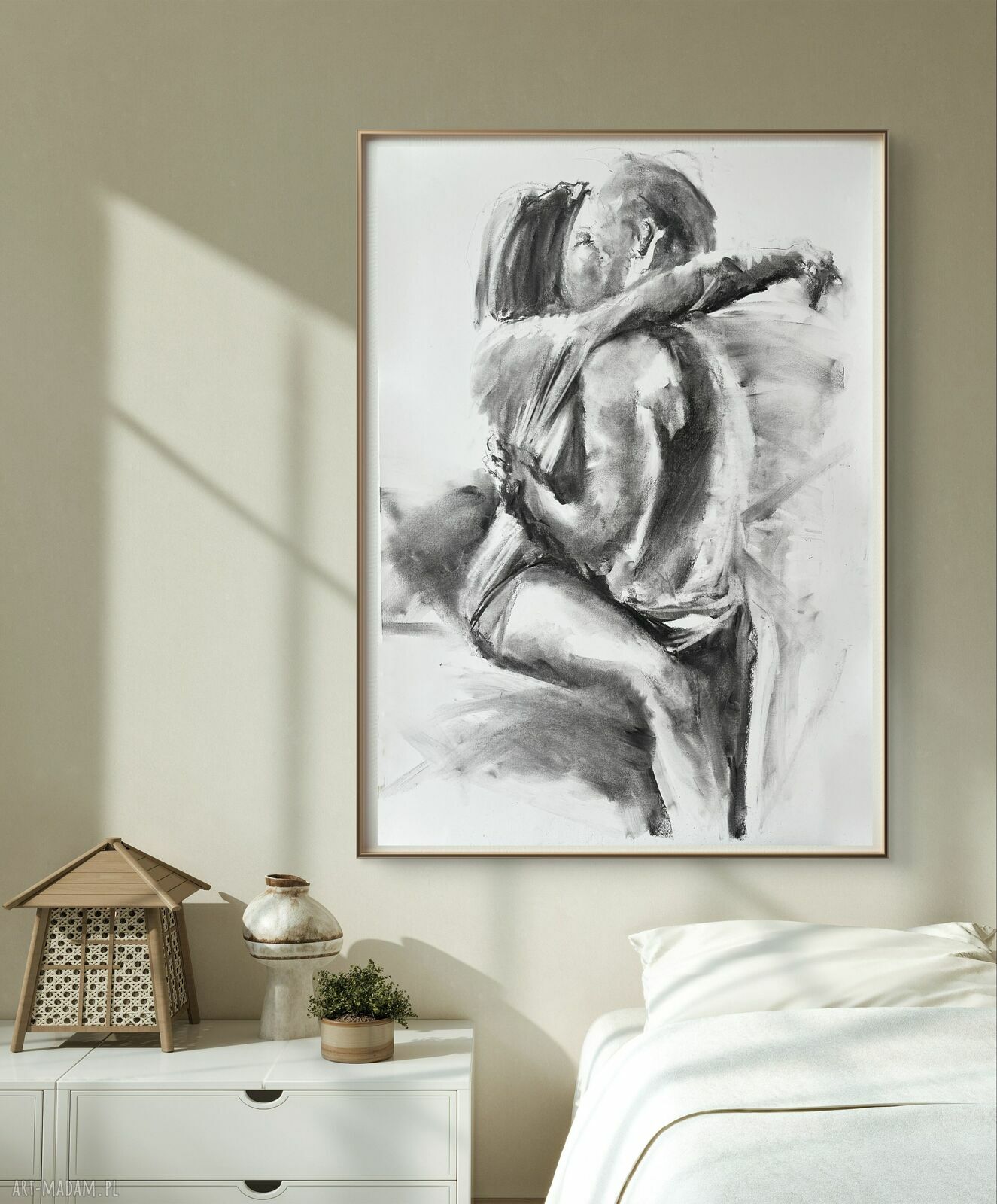 We Dwoje - obraz pary mężczyzna i kobieta do sypialni (Louka) 100x70 cm