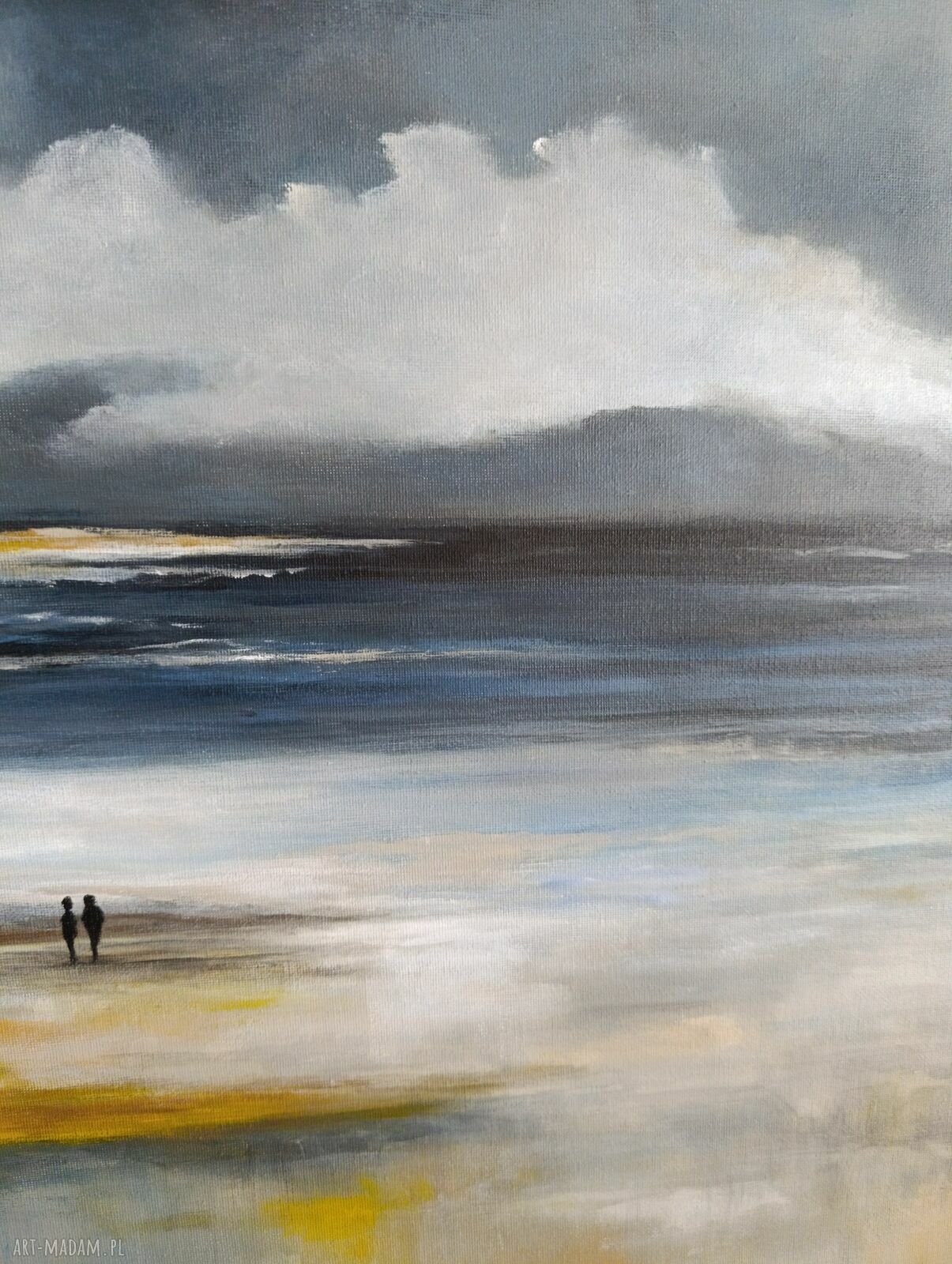 We dwoje - obraz akrylowy 50/50 cm z plażą (bez ramy)