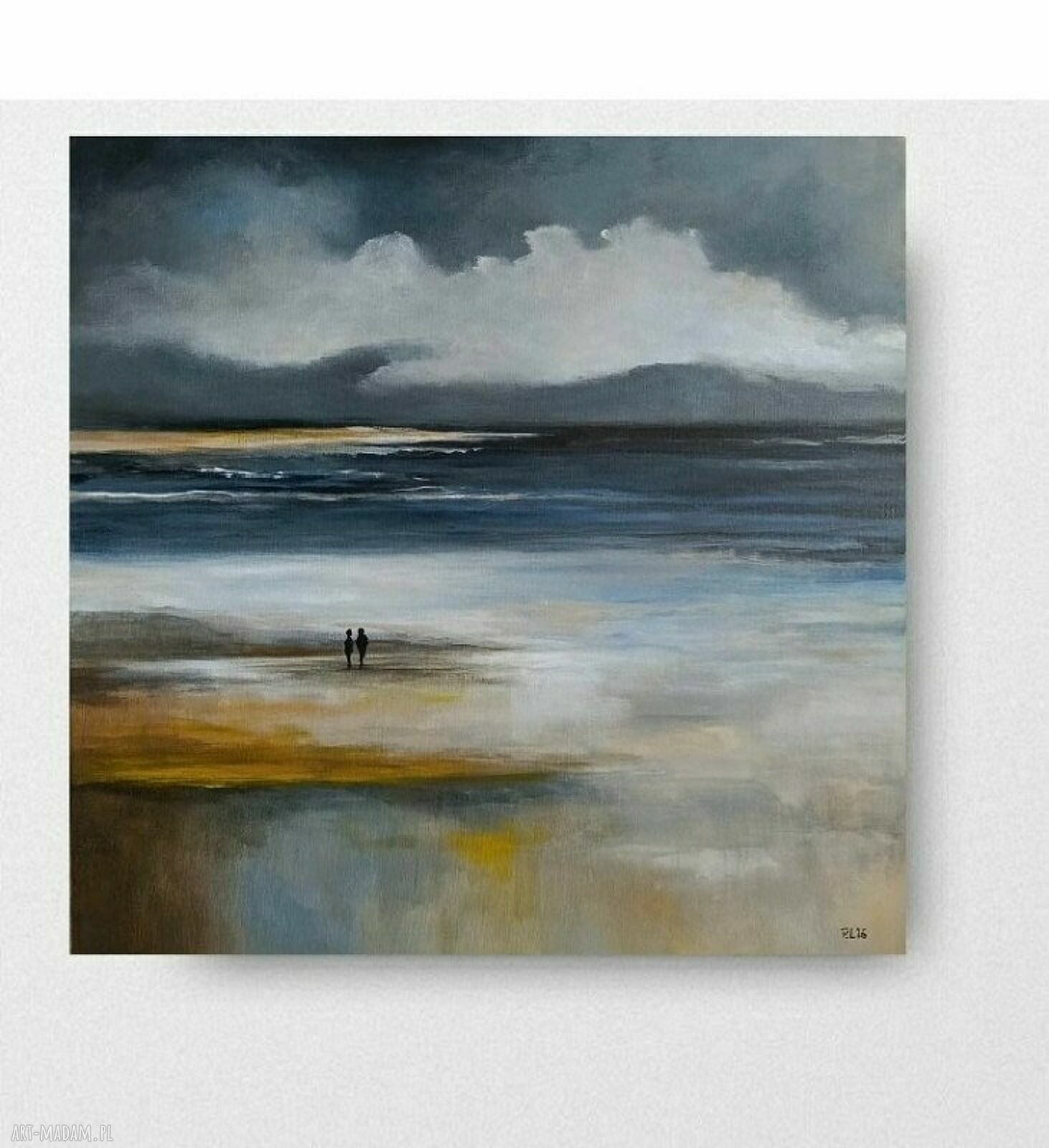 „We dwoje” - ręcznie malowany obraz akrylowy 50x50 cm