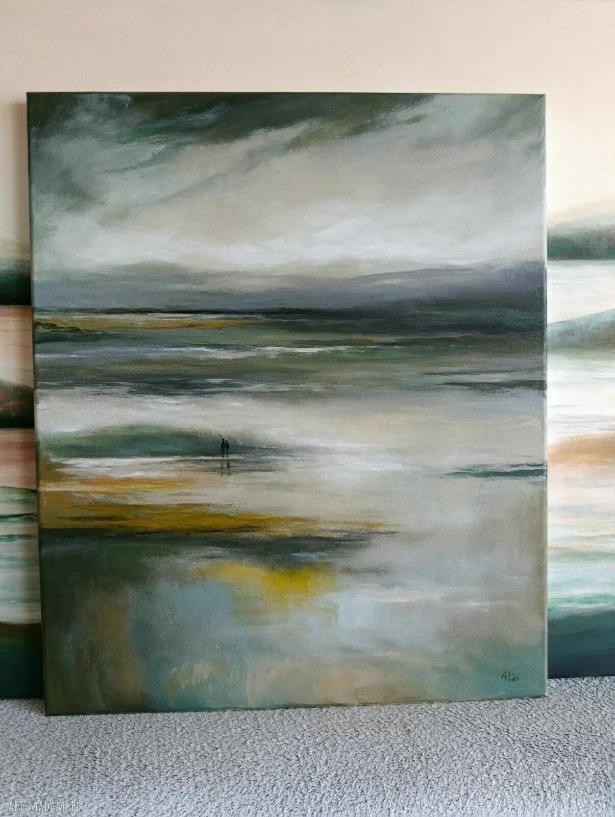 We dwoje - ręcznie malowany obraz akrylowy na płótnie 60x50 cm