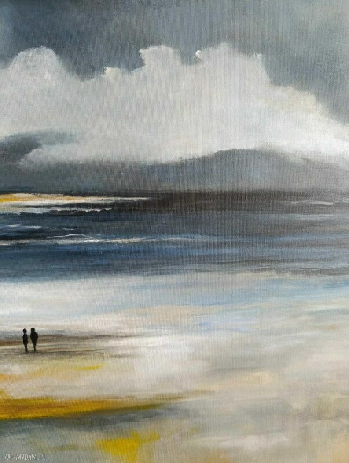 „We dwoje” - ręcznie malowany obraz akrylowy 50x50 cm