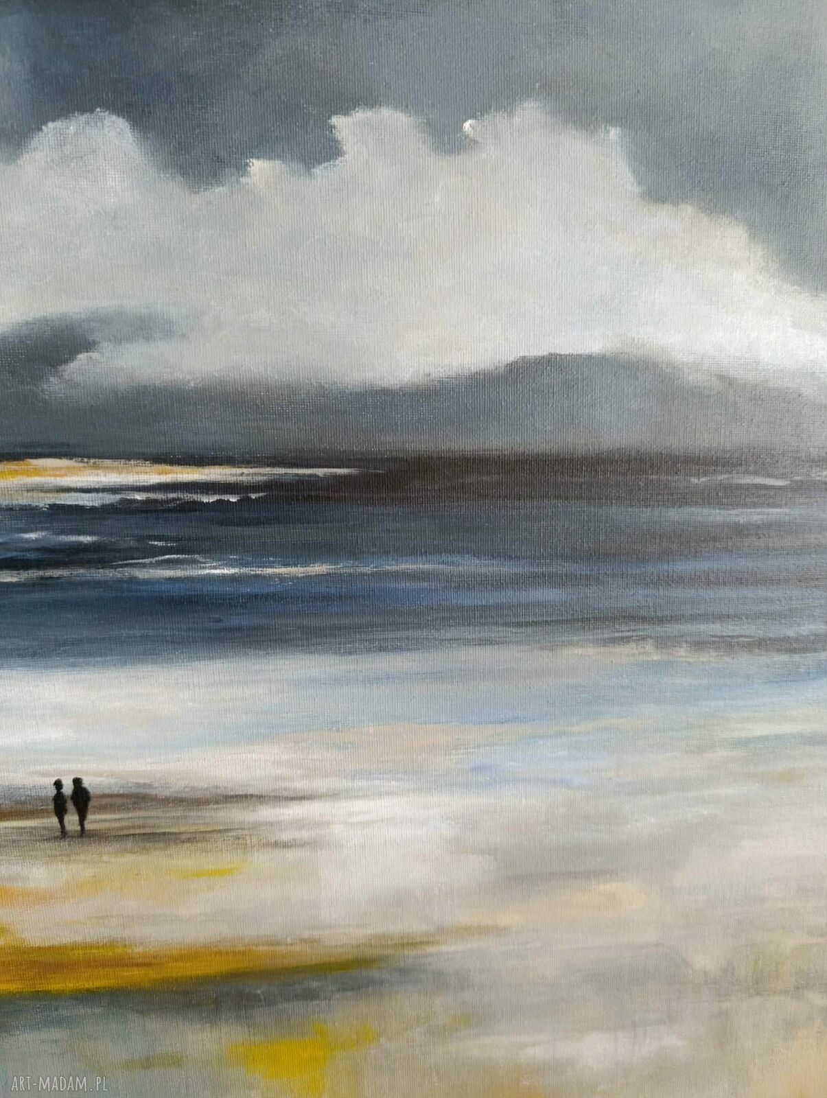 We dwoje - obraz akrylowy 50/50 cm z plażą (bez ramy)