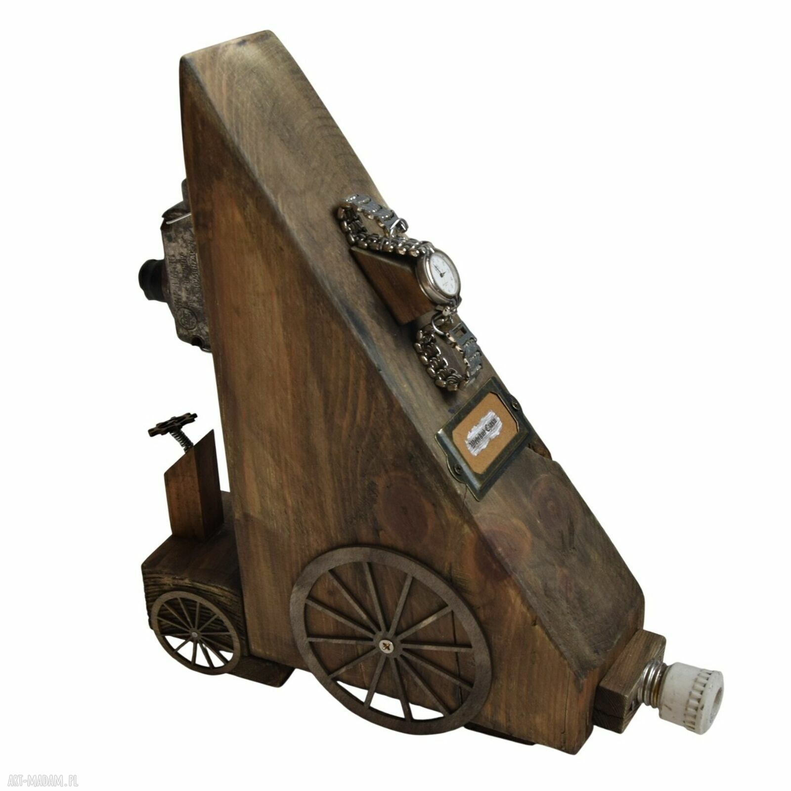 Wehikuł Czasu VI - dekoracja ze starego drewna w stylu steampunk