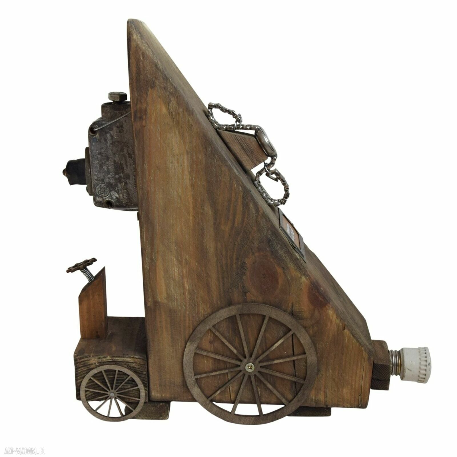 Wehikuł Czasu VI - dekoracja ze starego drewna w stylu steampunk
