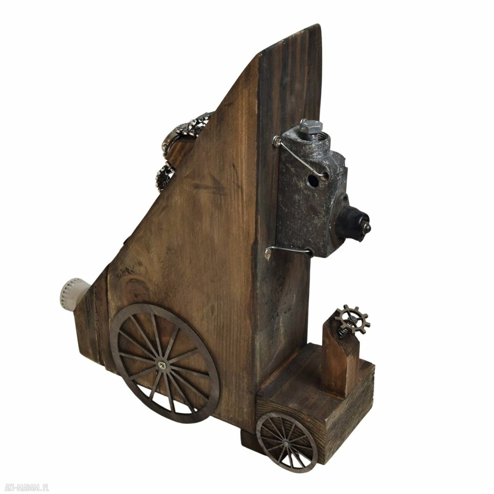 Wehikuł Czasu VI - dekoracja ze starego drewna w stylu steampunk