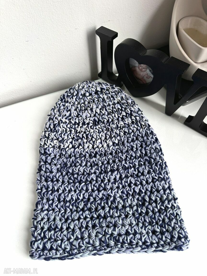 Czapka wełniana 100% Baby Merino Multicolor - ręcznie robiona