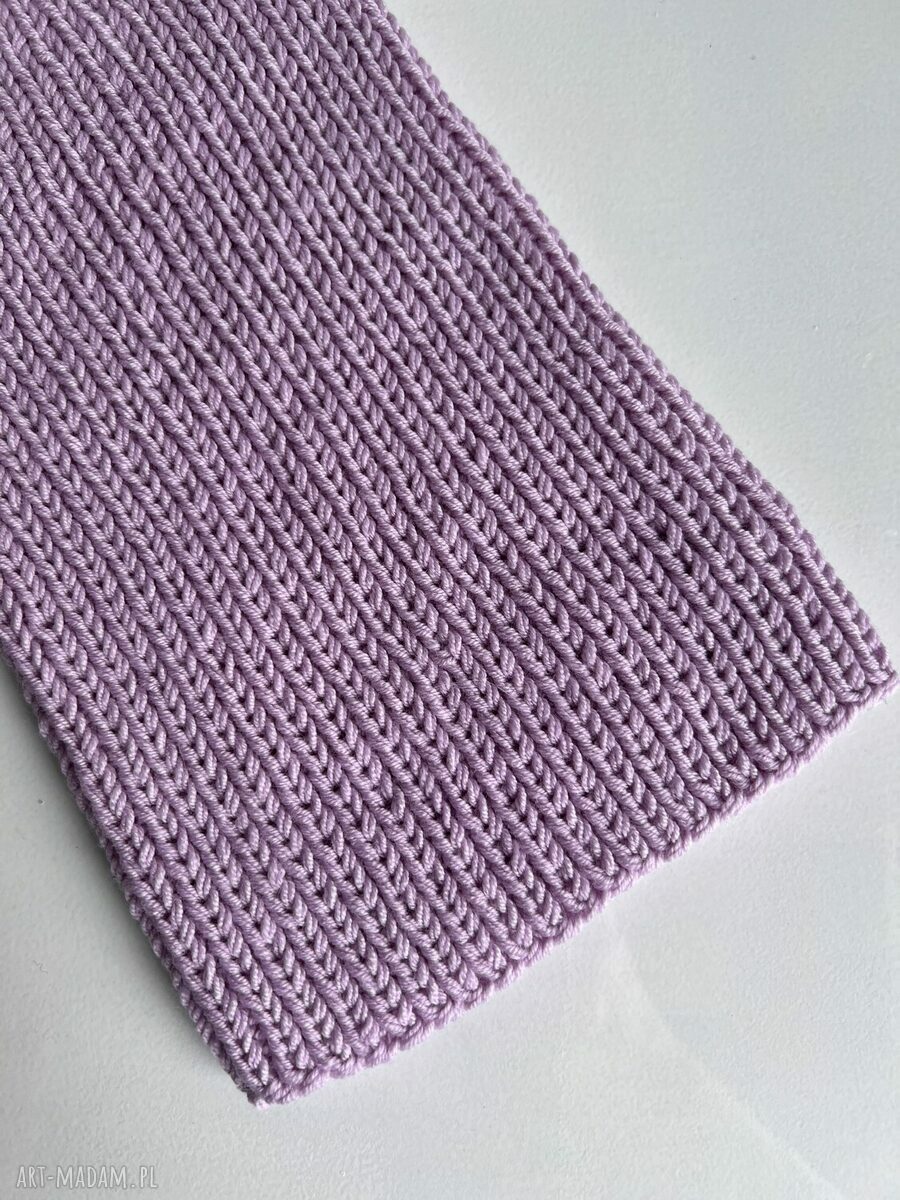 Czapka wełniana NANA z 100% Baby Merino - jasny stary róż (handmade)