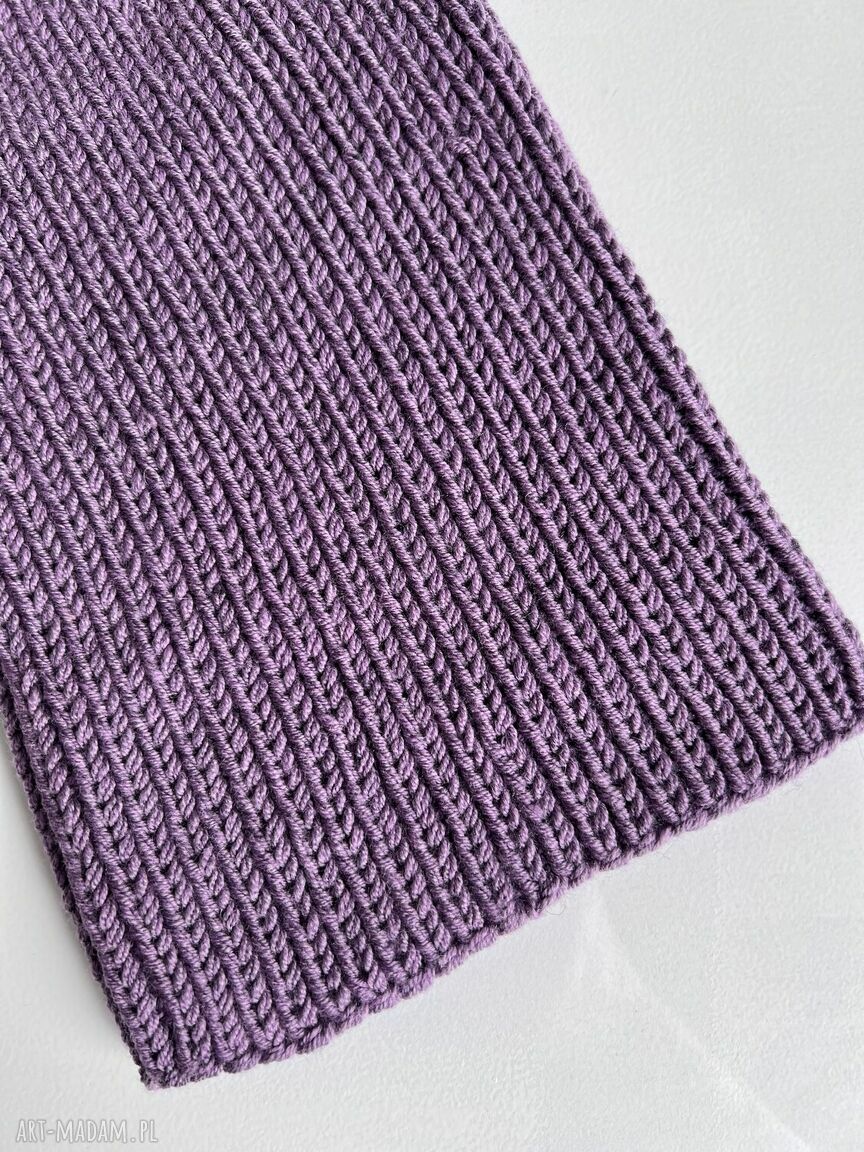 Czapka wełniana NANA 100% Baby Merino - kolor ametyst