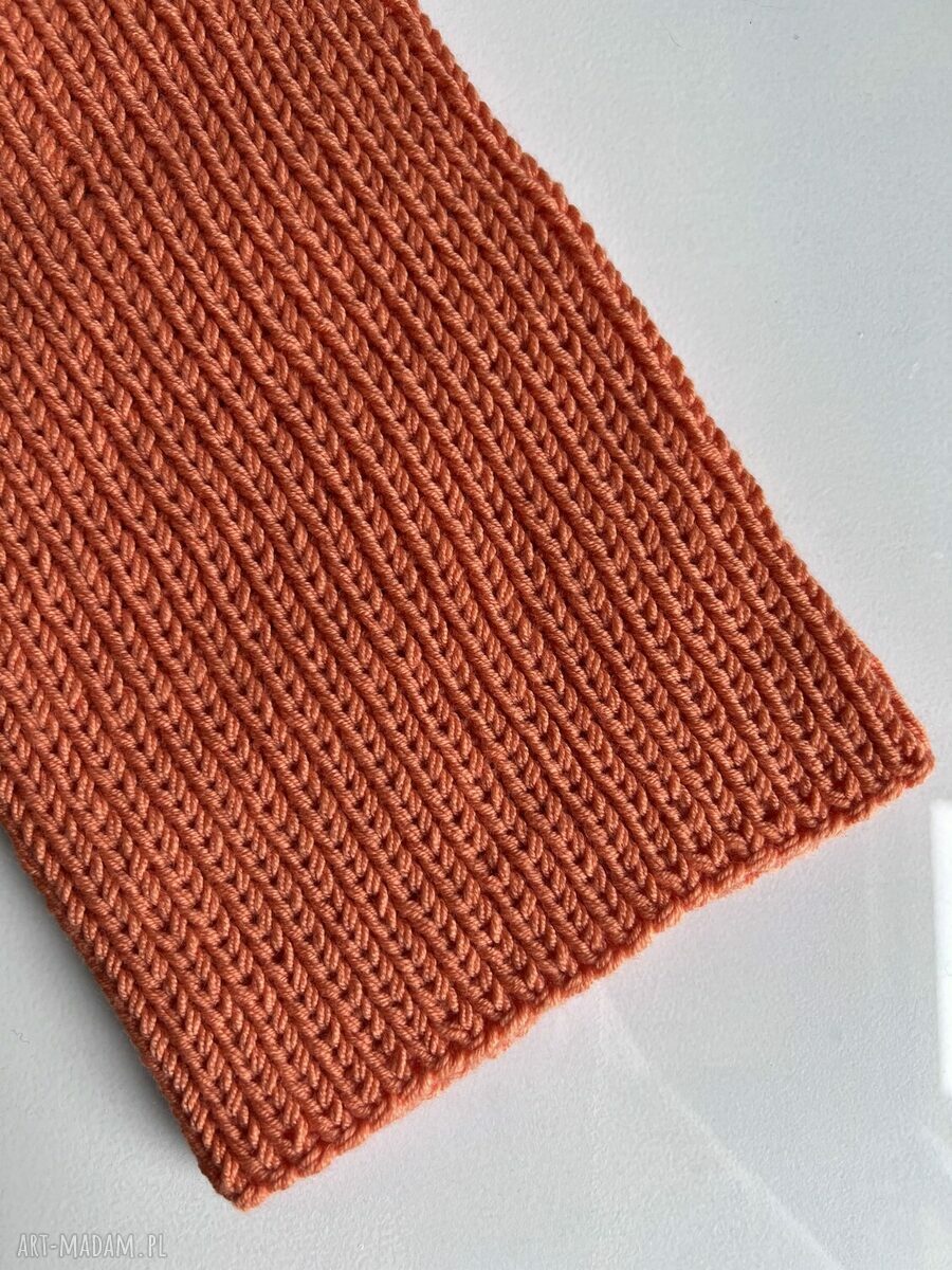 Czapka wełniana NANA z 100% Baby Merino 36 - pomarańczowa