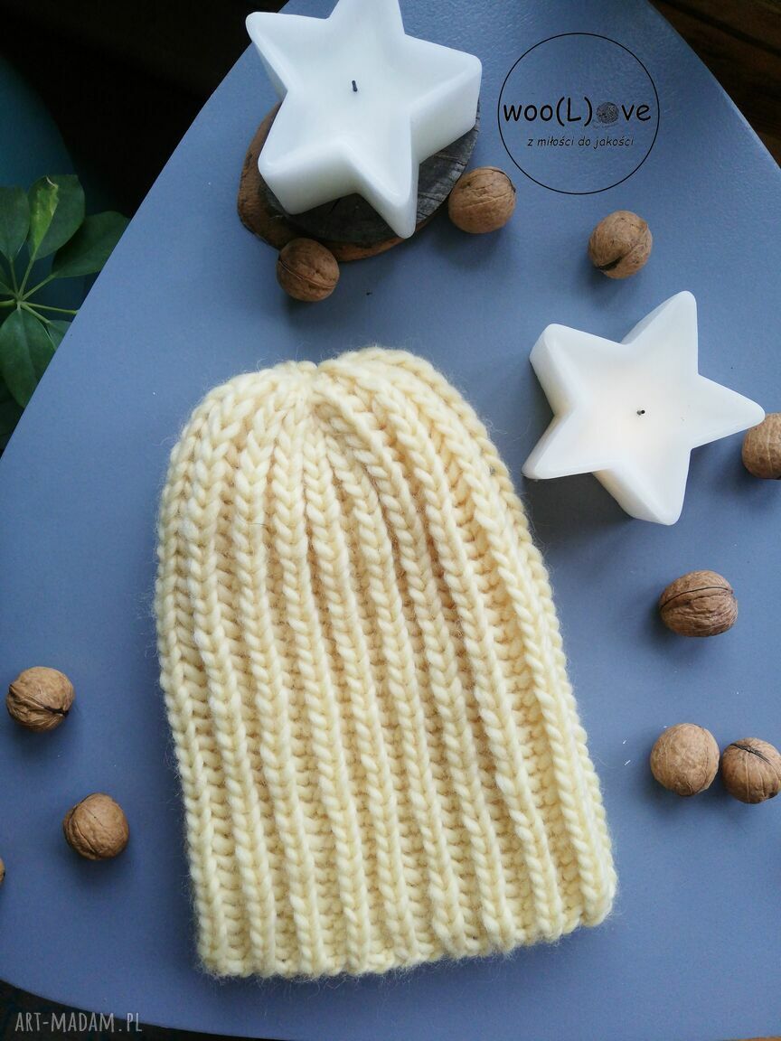 czapki: wełniana czapusia ANGIELKA (LEMONIADA) autorskie