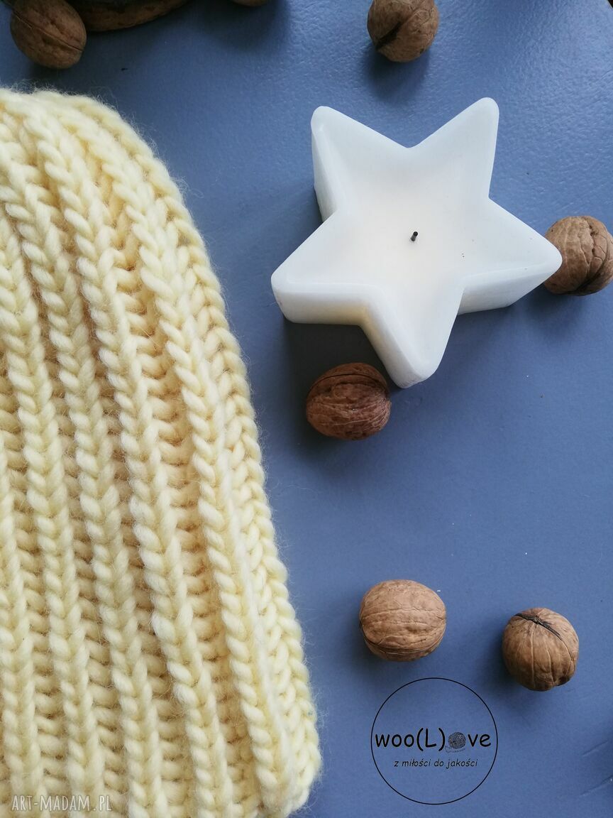 czapki: wełniana czapusia ANGIELKA (LEMONIADA) autorskie