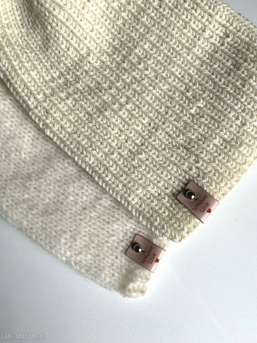 Czapka wełniana NANA 100% Baby Merino w kolorze ecru