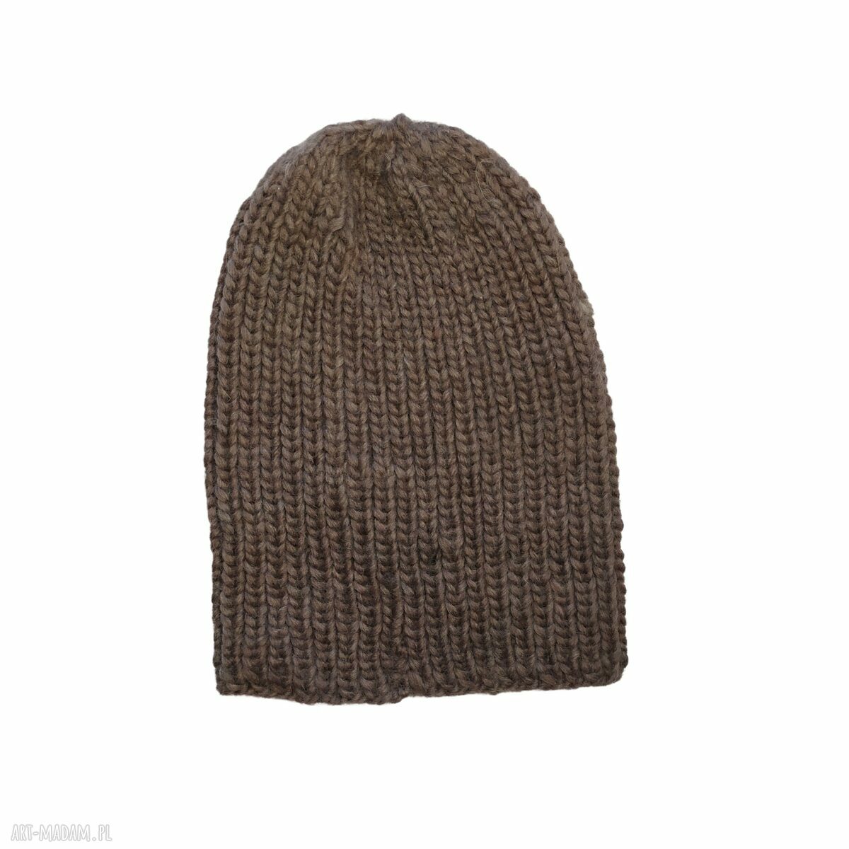 Wełniana czapka LUCKY HAT na zimę - bezszwowa, ręcznie robiona (54-58 cm)