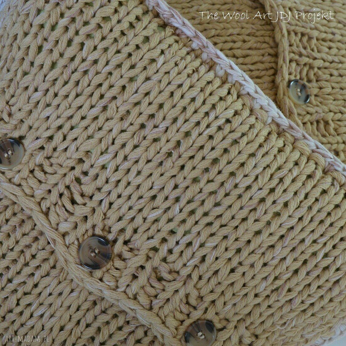 poduszki: dziergana poszewka HandMade