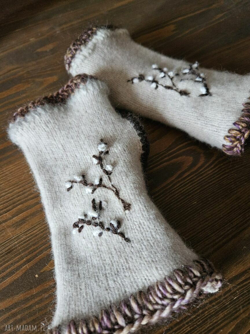 rękawiczki: Rękawiczki mitenki Handmade