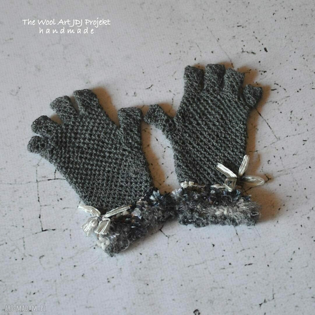 rękawiczki: stylowe mitenki Ręcznie robione