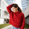 unikalne swetry dziergany hand made energetyczny basic sweter