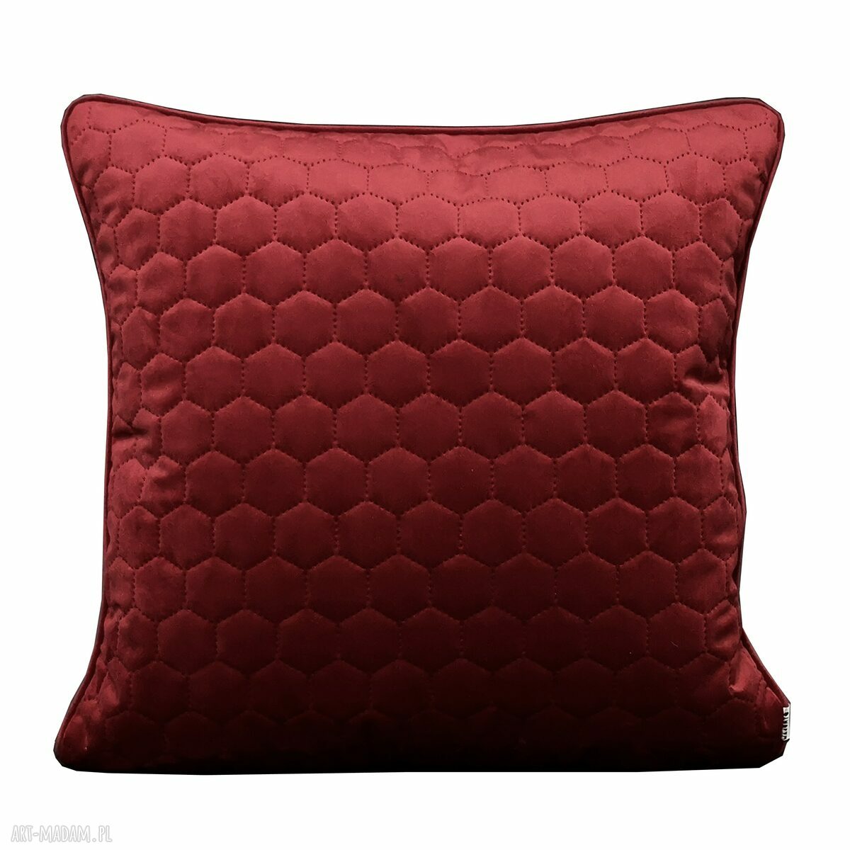 Komplet 3 poduszek welur i aksamit z haftem BORDO 45x45 cm (Majunto)