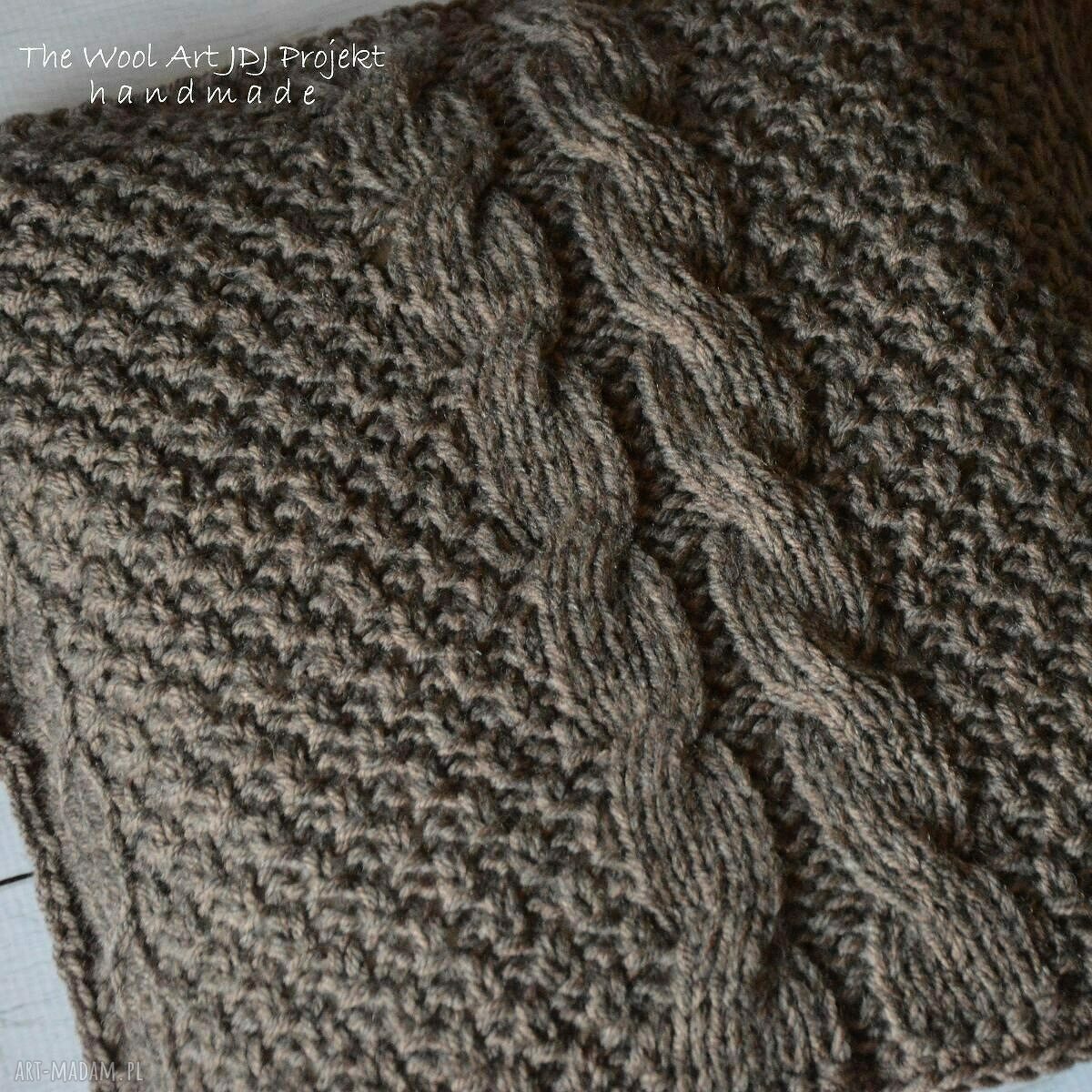 poduszki: dziergana poszewka REZERWACJA autorskie