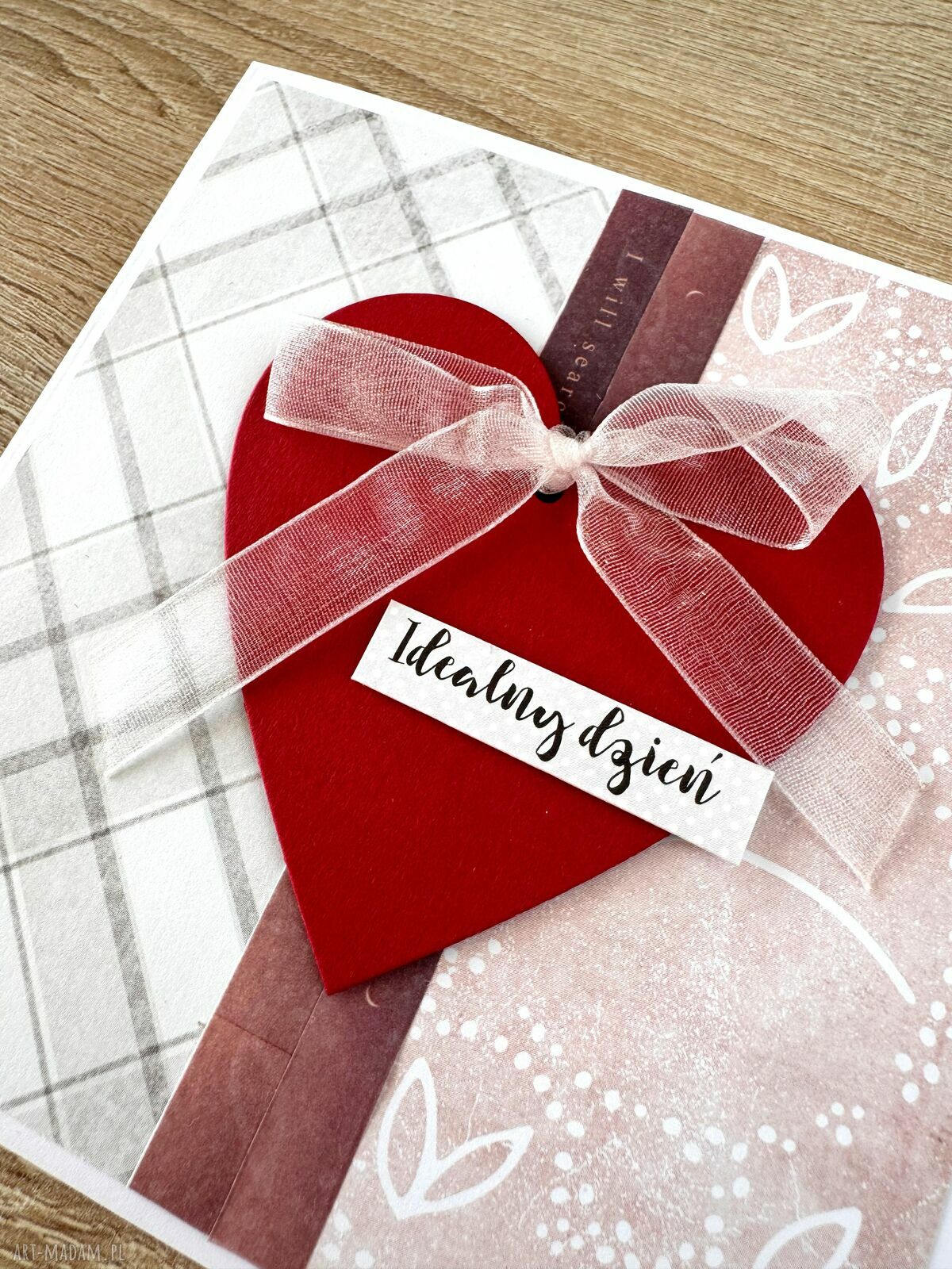 kartki: Kartka okolicznościowa idealny dzień hand made