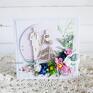 ślub scrapbooking kartki różowe kartka ślubna w pudełku, #999