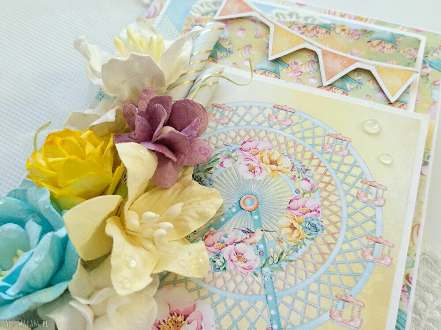 scrapbooking kartki: Wesoła kartka okolicznościowa Ręcznie robione