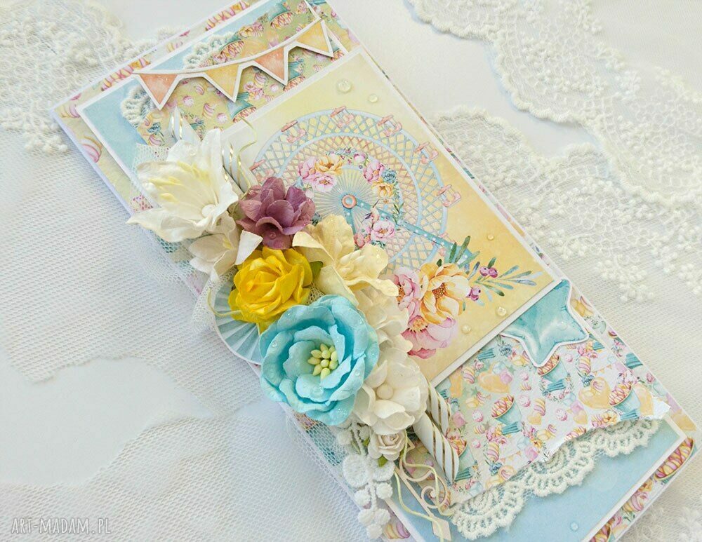 scrapbooking kartki: Wesoła kartka okolicznościowa Ręcznie robione