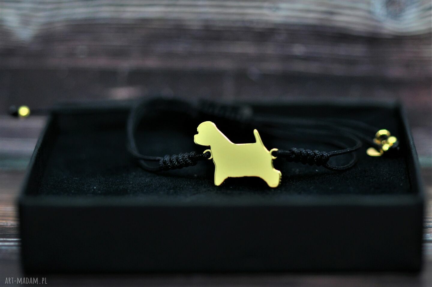 West Highland White Terrier - bransoletka ze srebra 925 pozłacanego