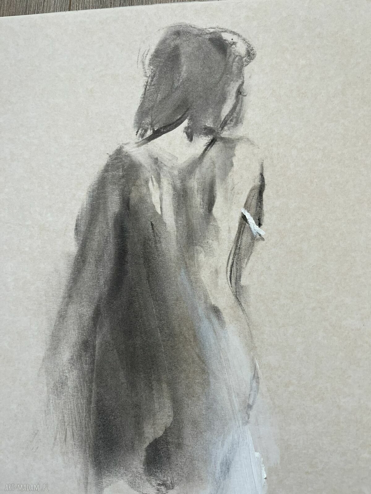 White - minimalistyczna grafika kobiety 30x40 cm