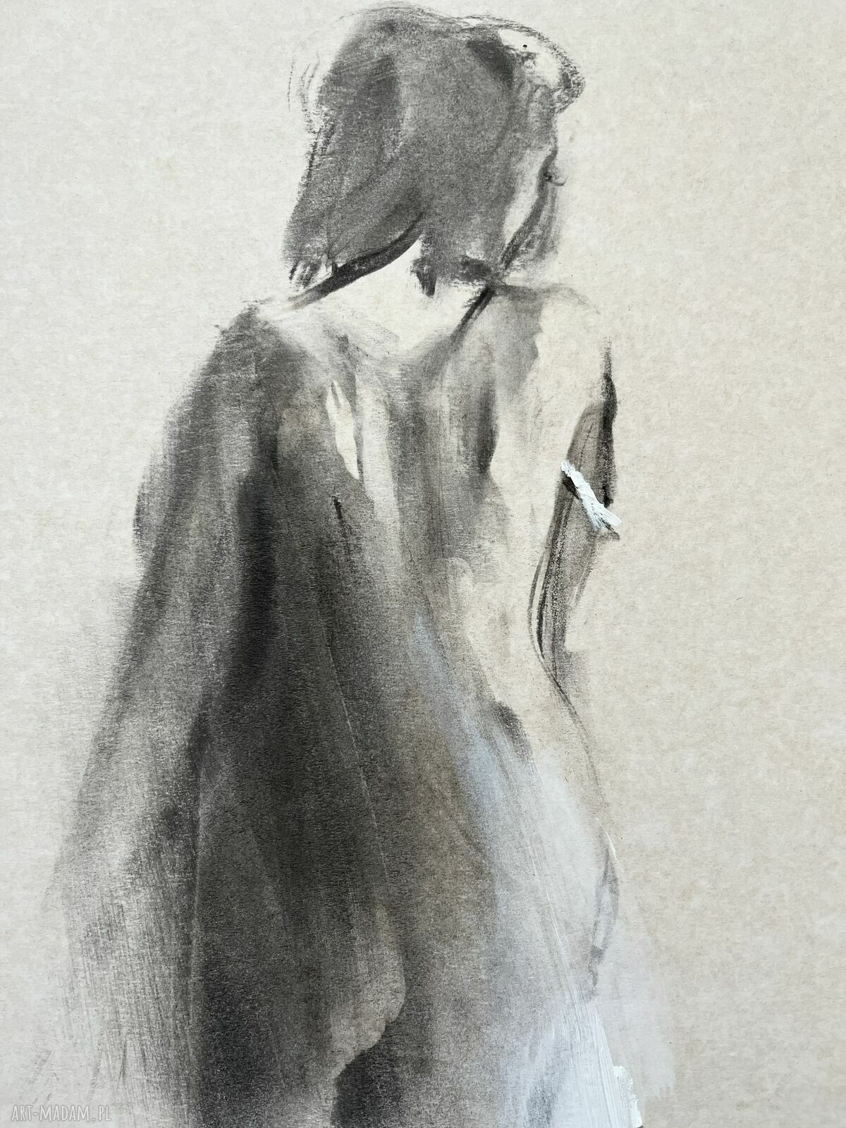 White - minimalistyczna grafika kobiety 30x40 cm
