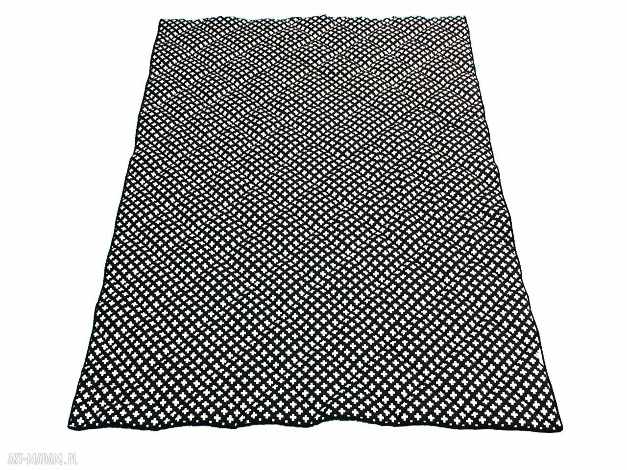 Narzuta White Clouds 155x205 cm - biało-czarna skandynawska, dwustronna