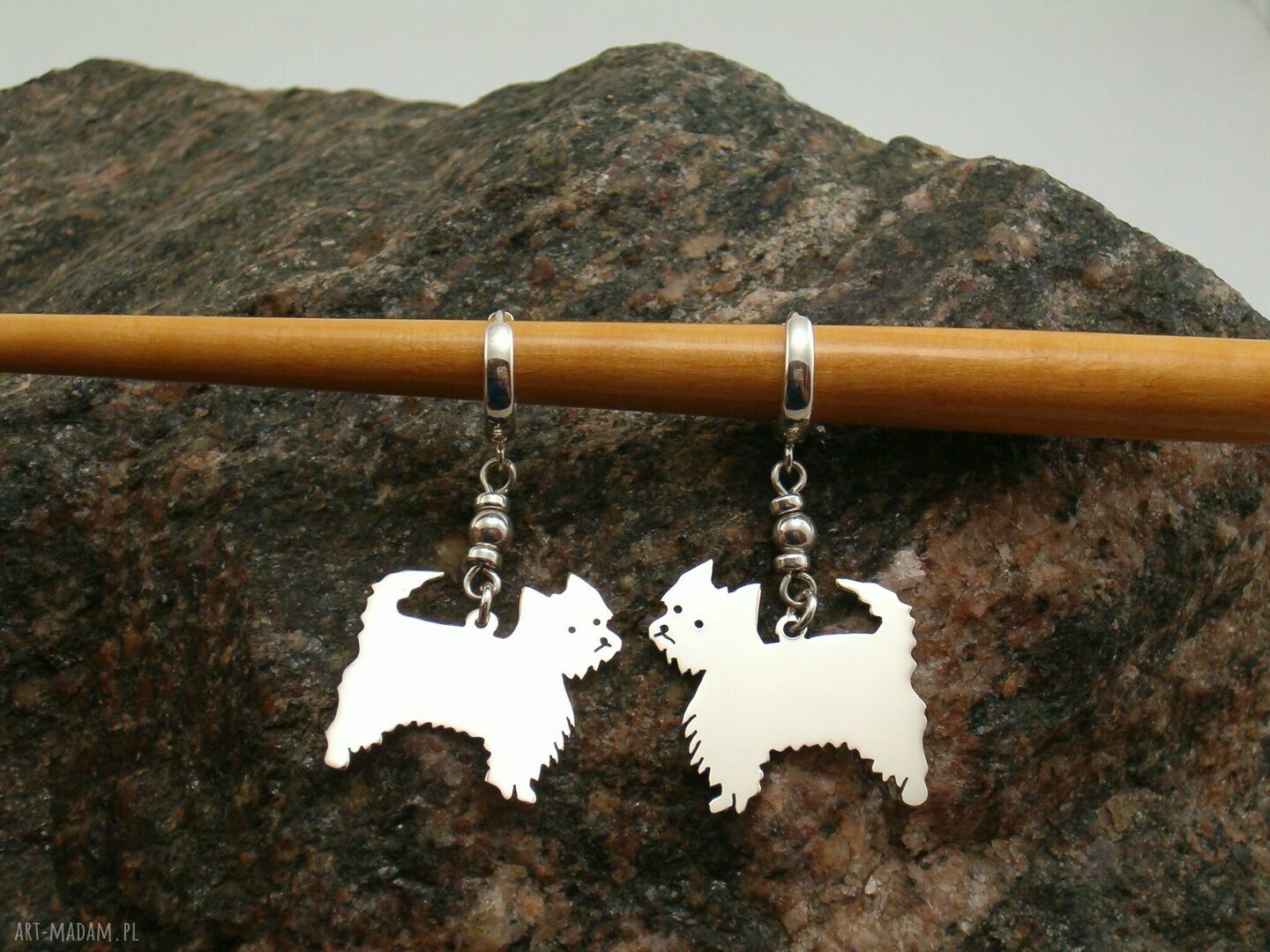 Kolczyki White Terrier ze srebra 925 (nr 26)
