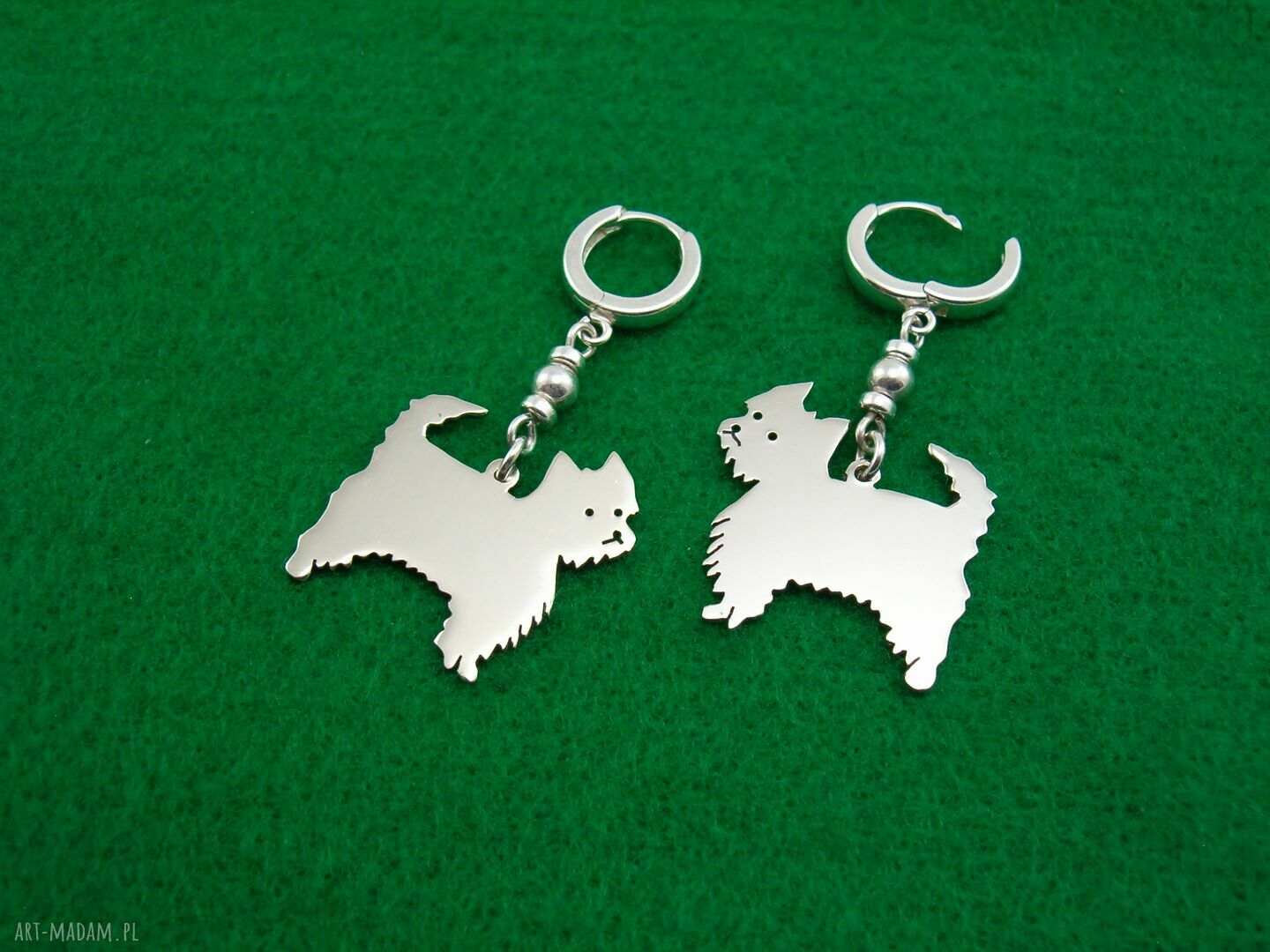 Kolczyki White Terrier ze srebra 925 (nr 26)
