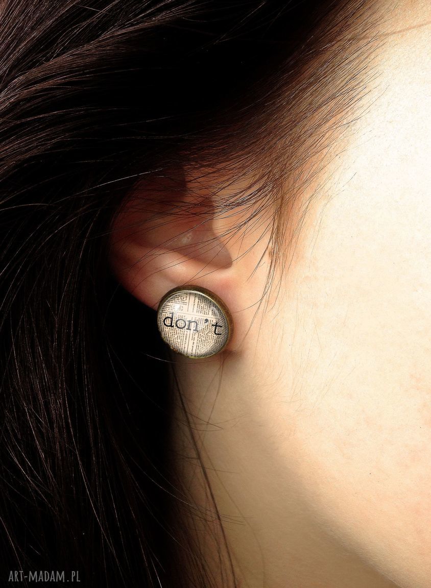 kolczyki: Dont blink Kolczyki sztyfty handmade