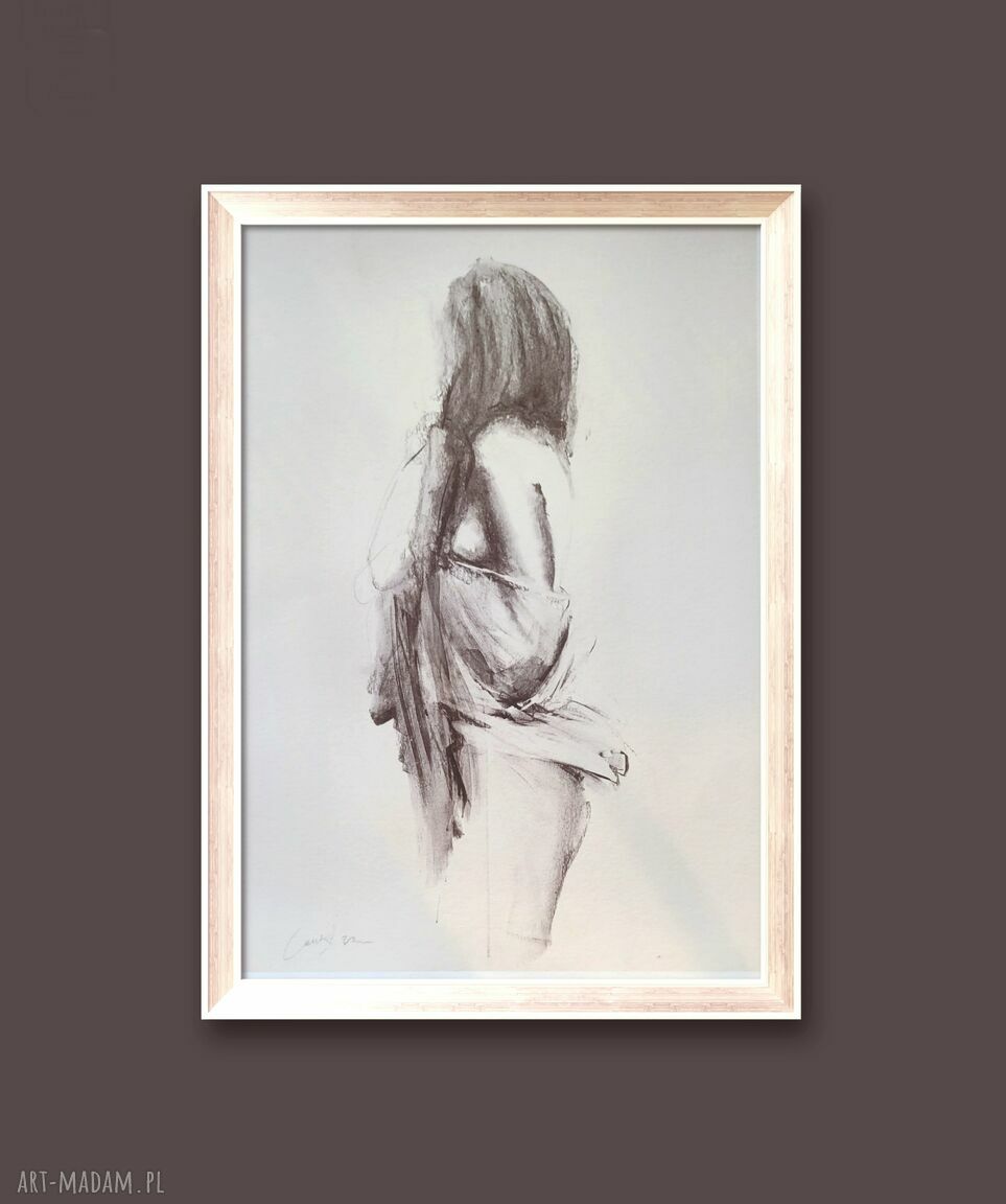 Whole - 50x70 grafika kobiety czarno-biały szkic (giclée na papierze archiwalnym)