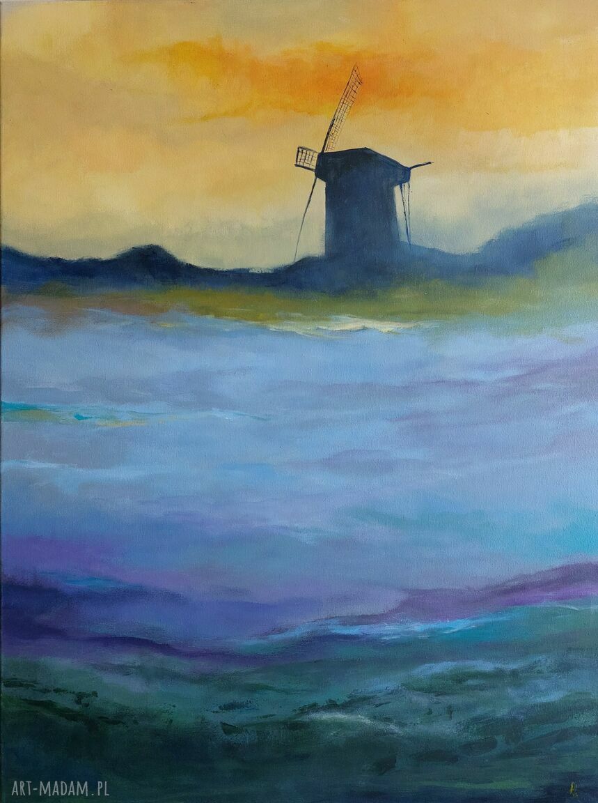 Wiatrak - obraz akrylowy na płótnie 60x80 cm (sygnowany)