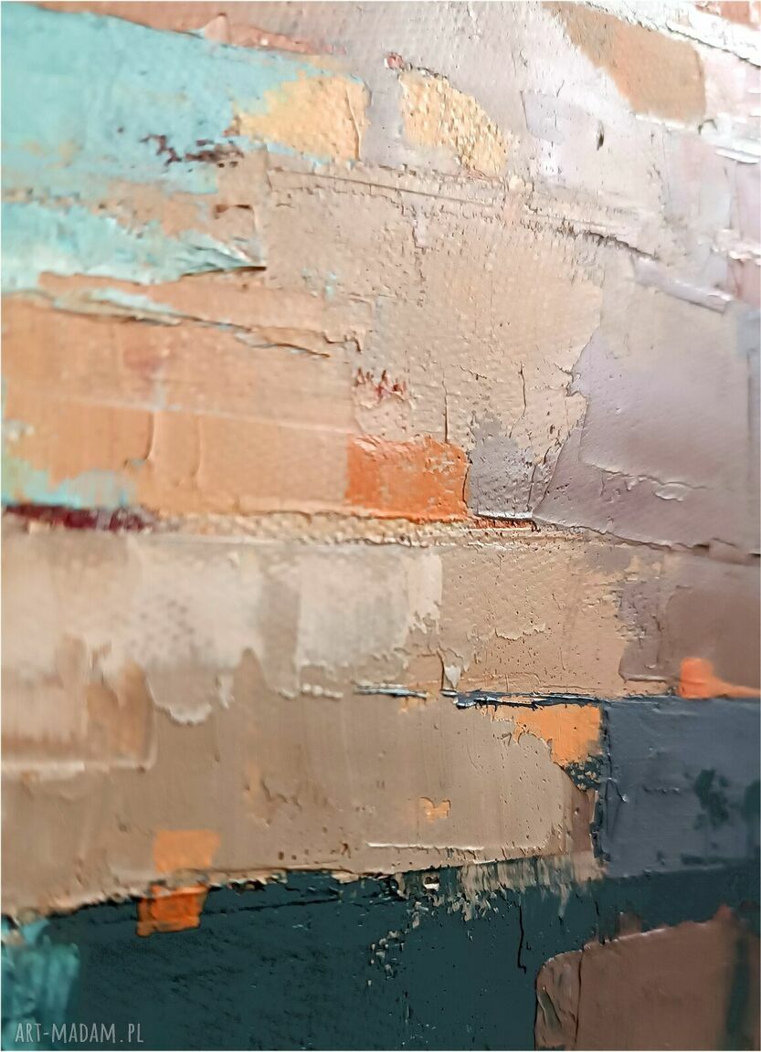 Wibracje światła - obraz olejny abstrakcja 100x75 cm