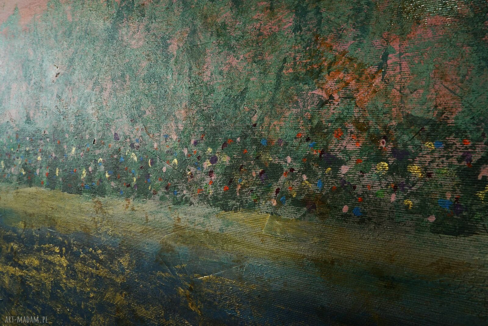 Obraz pejzaż "Widok 31" 100x100 cm - dekoracja ścienna Alexandra13
