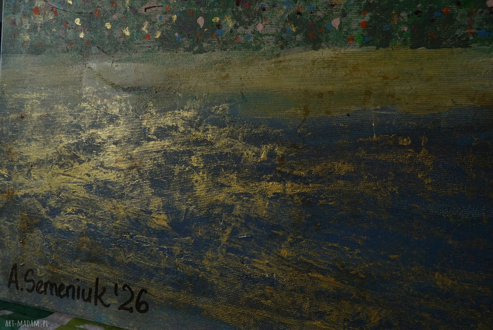 Obraz pejzaż "Widok 31" 100x100 cm - dekoracja ścienna Alexandra13