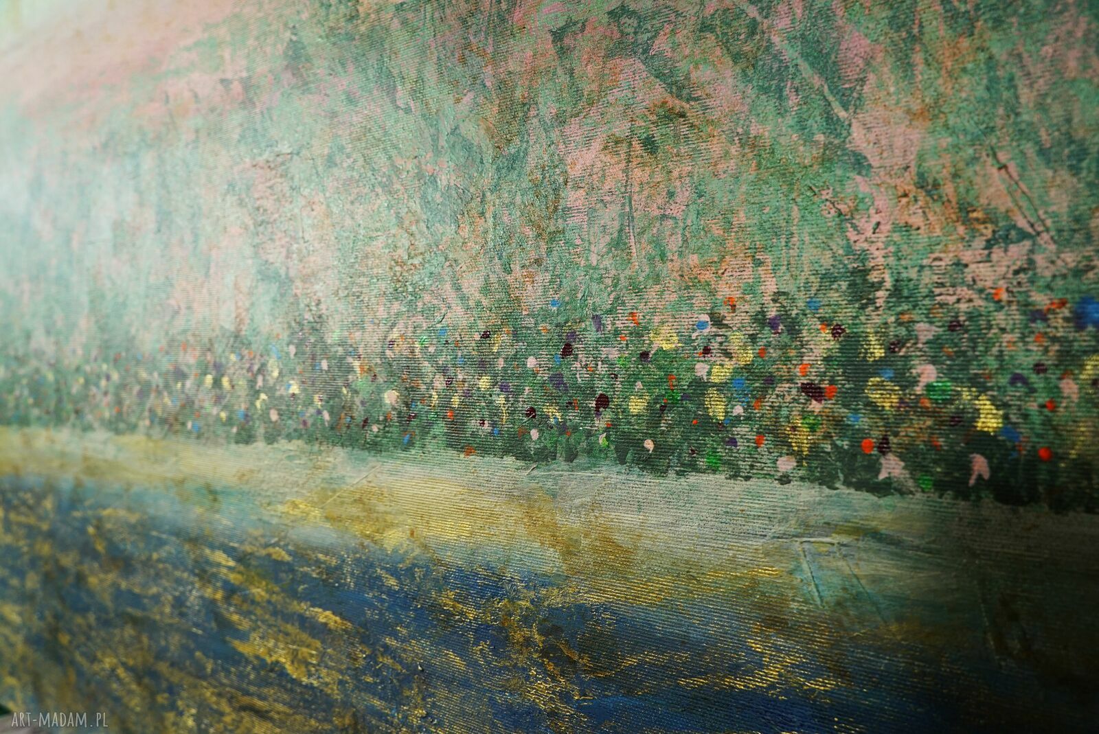 Obraz pejzaż "Widok 31" 100x100 cm - dekoracja ścienna Alexandra13